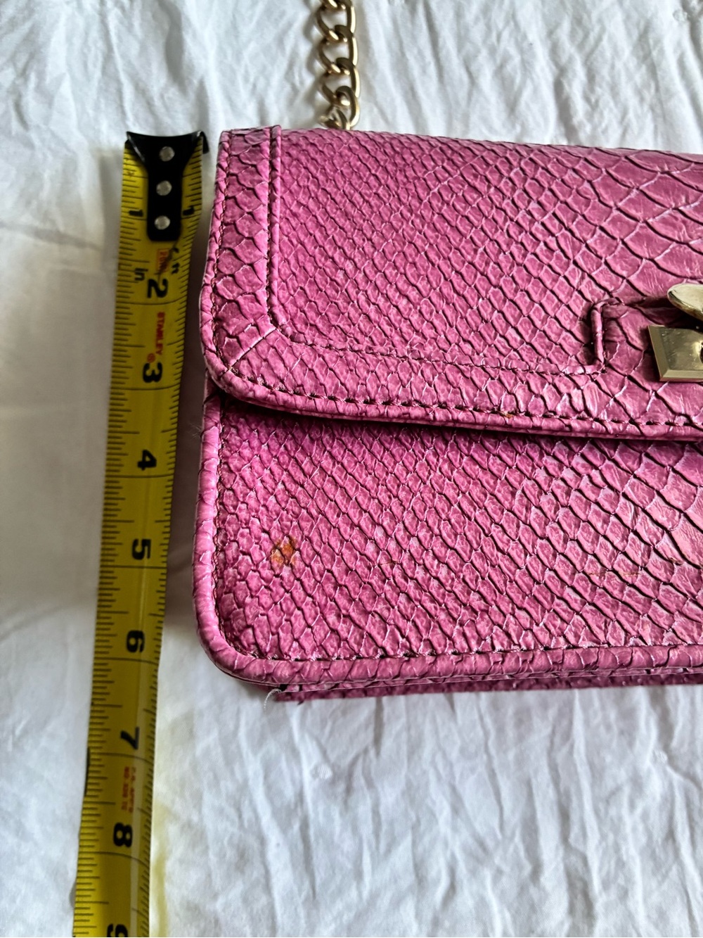 Liz Claiborne Pink and Lilac Quilted with charms purse - Picture 9 of 10